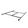 Hollywood Bed Frame Hollywood Bed Frame 490BOR-I 83 x 1.5 x 1.5 in. Bolt on Bed Rails Queen & Eastern King Size with Center Support & 2 Glides; Brown 490BOR-I